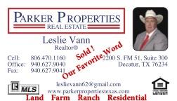 Leslie Vann, Realtor - Parker Properties Real Estate