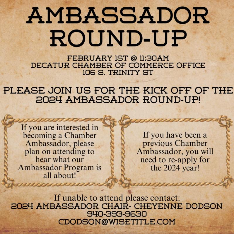 Ambassaor Round-Up