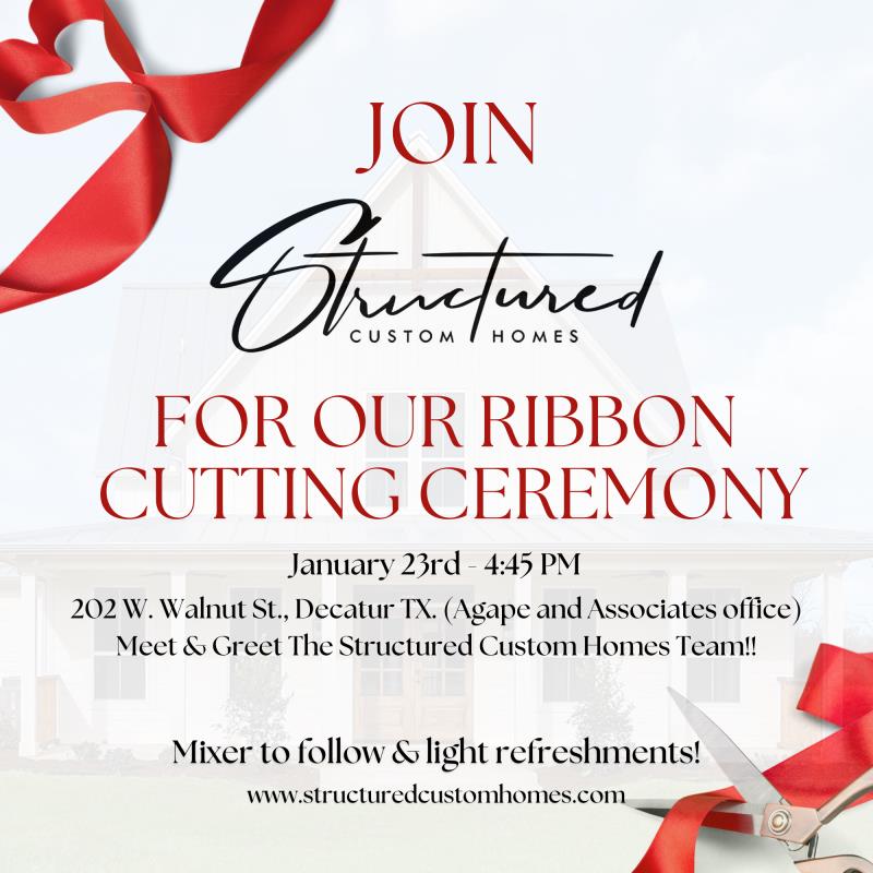 Structured Custom Homes Ribbon Cutting