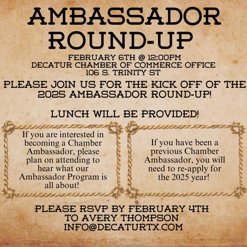 Ambassaor Round-Up